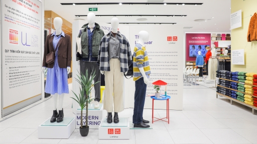 UNIQLO giới thiệu BST LifeWear Thu/Đông 2023 với không gian trưng bày độc đáo tại cửa hàng UNIQLO Vincom Bà Triệu