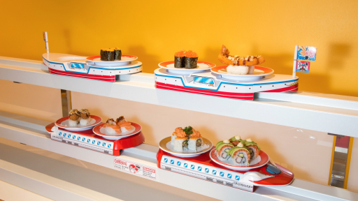 Chuyến tàu cao tốc sushi ở Genki