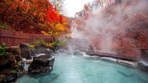 Ngâm mình trong suối nước nóng ở làng Nyuto Onsen