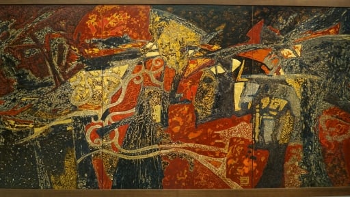 Tranh sơn mài của ba họa sĩ tại triển lãm 'Tam giác mạch' lần thứ III