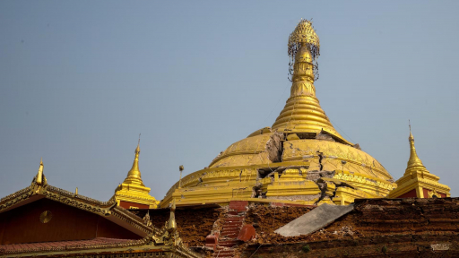 Vô số di tích cổ ở Myanmar thiệt hại nặng nề do động đất