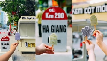 'Cột mốc Km số 0' - Món kem gây sốt cộng đồng du lịch Hà Giang