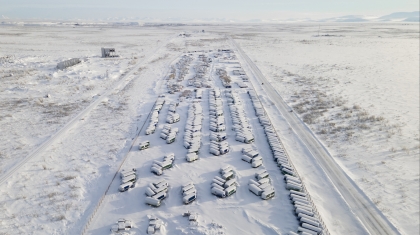 Thị trấn ma ở Nga chìm trong tuyết trắng