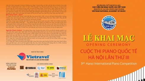 Khai mạc cuộc thi Piano quốc tế lần thứ III