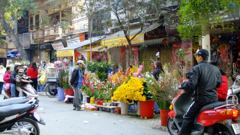 Hà Nội cấm đường để phục vụ chợ hoa xuân