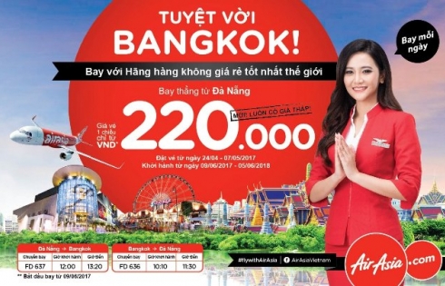 Aiasia chính thức khai thác đường bay thẳng từ Đà Nẵng đến Bangkok