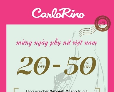 Mừng ngày Phụ Nữ Việt Nam, Carlo Rino ưu đãi lên đến 50%  