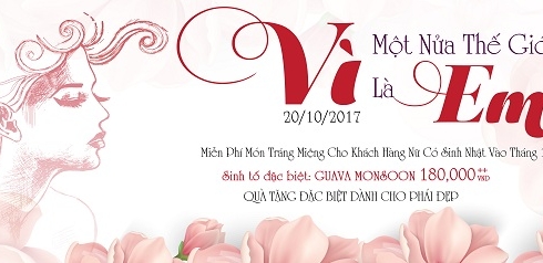 Mừng ngày Phụ Nữ Việt Nam Tại Nhà Hàng Cao Nhất Thành Phố