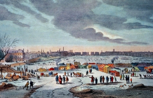Chợ phiên trên dòng sông băng Thames 