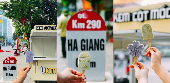 'Cột mốc Km số 0' - Món kem gây sốt cộng đồng du lịch Hà Giang