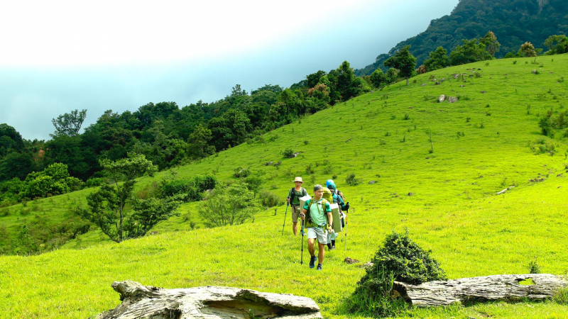 Về Quảng Trị, cùng nhau trekking lên đồi cỏ Xa Reng cắm trại