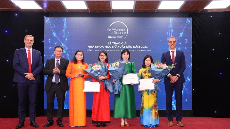 3 nhà khoa học nữ Việt Nam được trao giải thưởng L'Oréal - UNESCO năm 2023