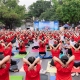 Gần 1.500 người tham gia hưởng ứng ngày Quốc tế Yoga lần thứ 9 tại Hà Nội