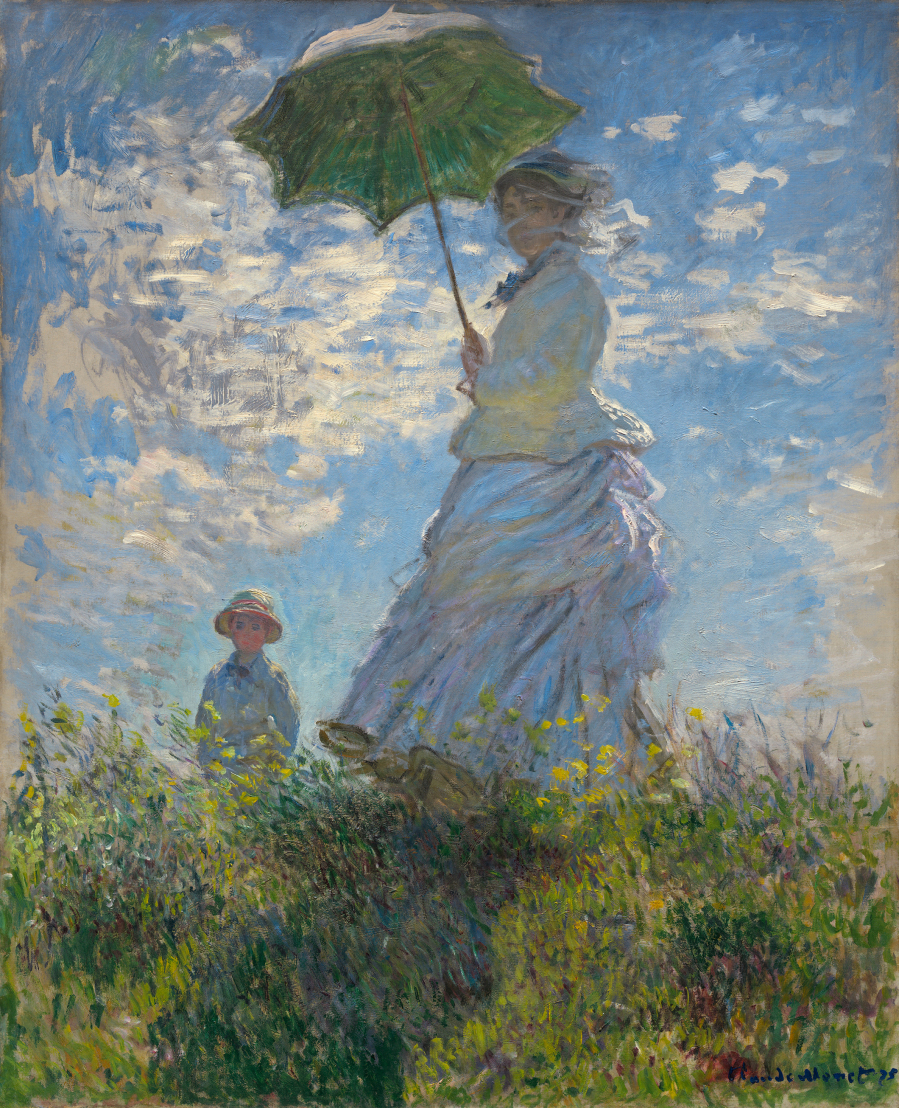 Người phụ nữ che dù - Bà Monet và con trai (Claude Monet, 1875)