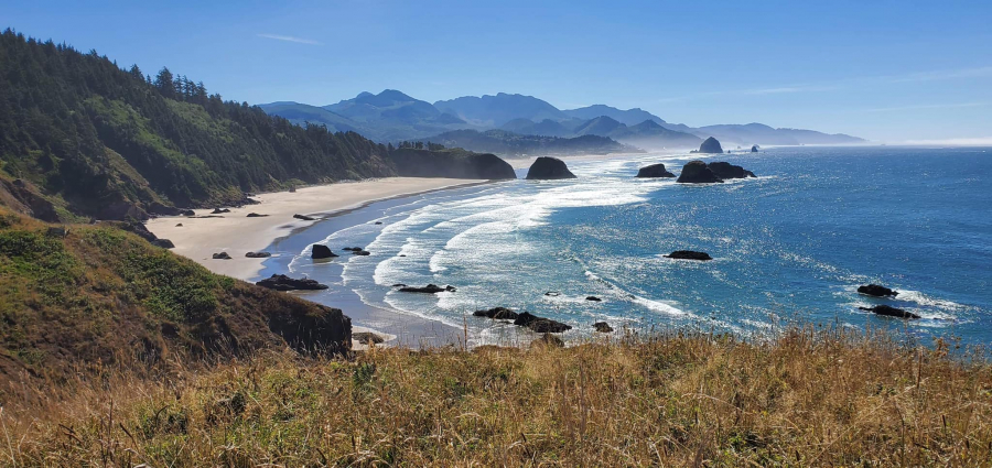 Sau khi khám phá các vườn quốc gia, Thanh Thảo ghé thăm các bãi biển đẹp như Ruby Beach, Cannon Beach trong hành trình ngược trở về bang California 