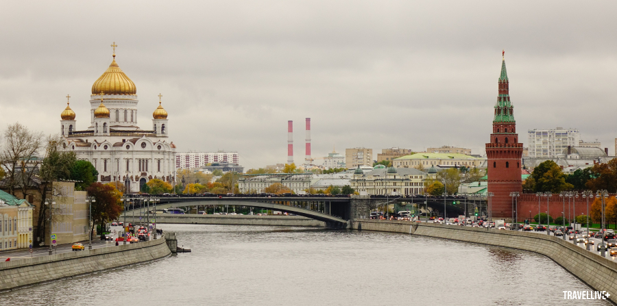 Điện Kremlin và sông Moskva