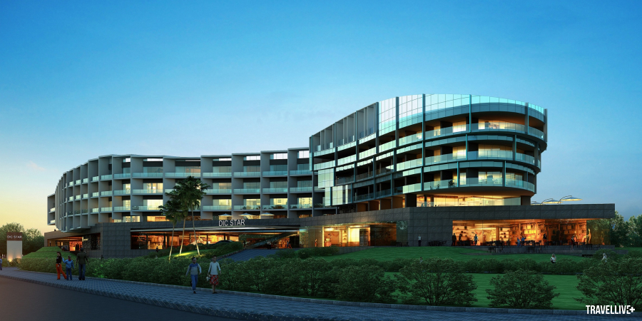 Khách sạn DIC Star Vĩnh Phúc là một kiến trúc duyên dáng hình khối elip và vành khăn mềm mại đầy sáng tạo