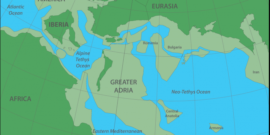 Lục địa Greater Adria được xác định trên bản đồ