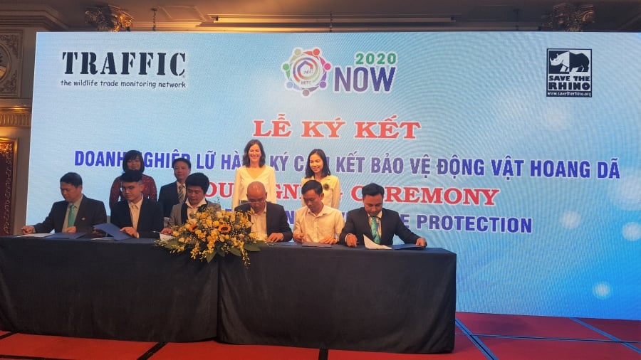 Lễ ký cam kết bảo vệ động vật hoang dã giữa tổ chức TRAFFIC và các doanh nghiệp lữ hành của Việt Nam
