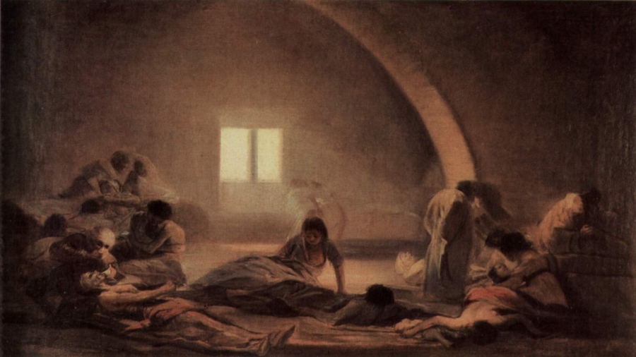 Bệnh viện thời dịch bệnh (Tranh: Hospital Plague, Francisco de Goya)