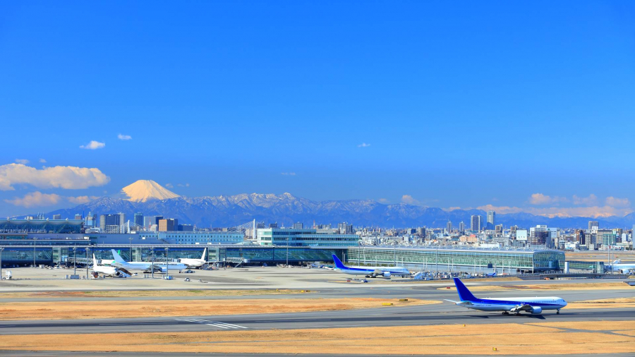 Quang cảnh thơ mộng của Sân bay quốc tế Haneda.