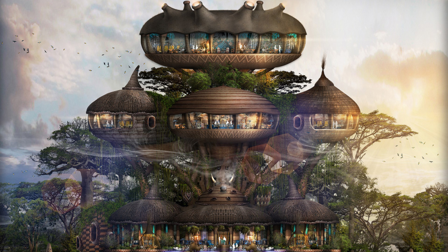 The Colony: Bill Bensley đã thiết kế khách sạn Hilton tại khu bảo tồn WorldWild dựa trên một gò mối châu Phi