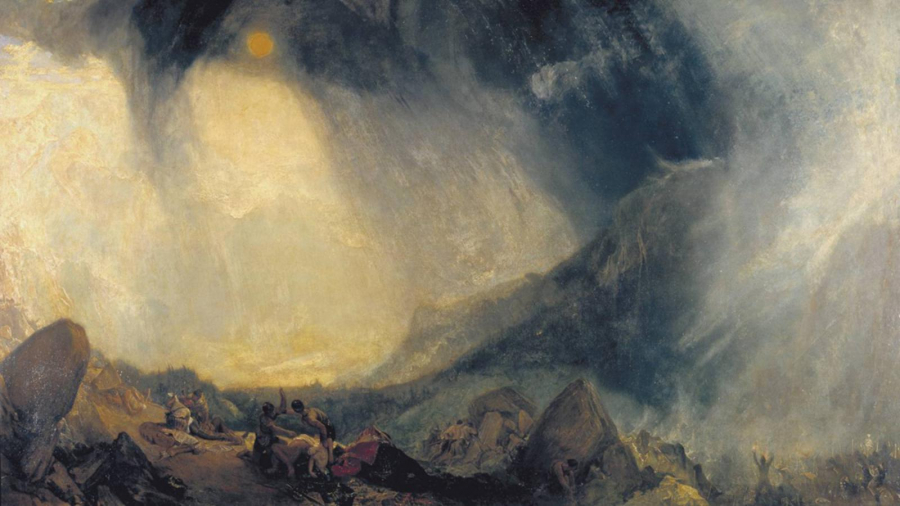 Bão tuyết: Hannibal dẫn quân vượt dãy Alps (JMW Turner, 1812)