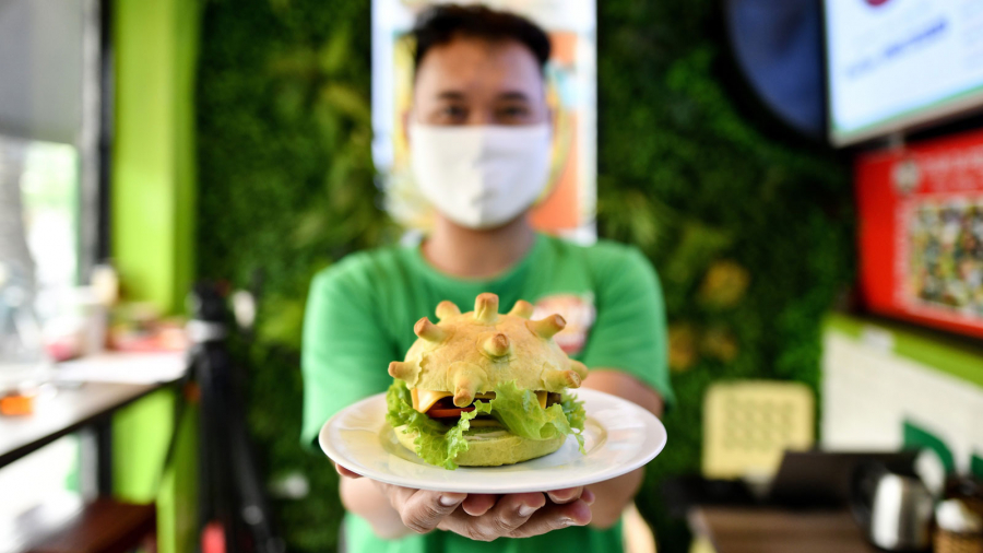 200326100942-coronavirus-foods---coronavirus-themed-burger-in-hanoi-pizza-home