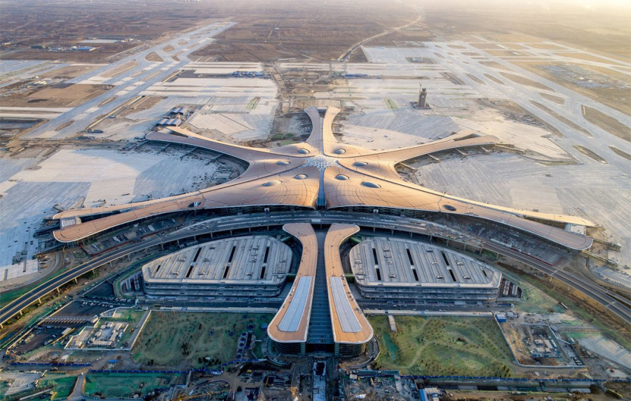 Toàn cảnh sân bay quốc tế Bắc Kinh Đại Hưng. 