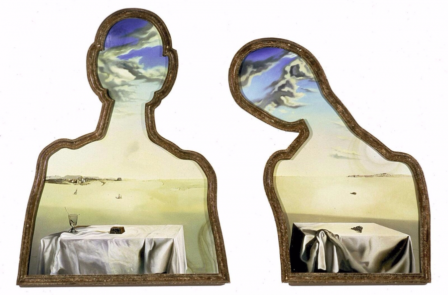 couple-with-their-heads-full-of-clouds-salvador-dali