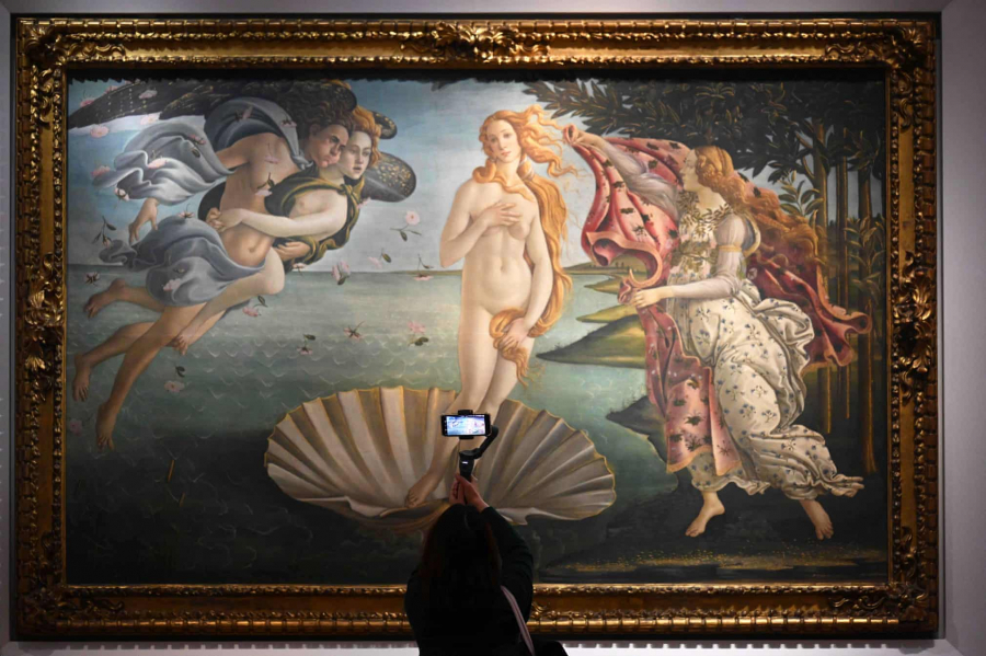 Bức The Birth of Venus tại Phòng trưng bày Uffizi, Florence (Ảnh: Vincenzo Pinto)