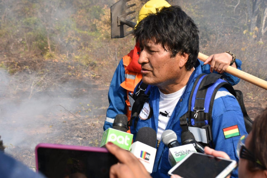 Tổng thống Bolivia Evo Morales trực tiếp có mặt tại những khu vực cháy ở Amazon