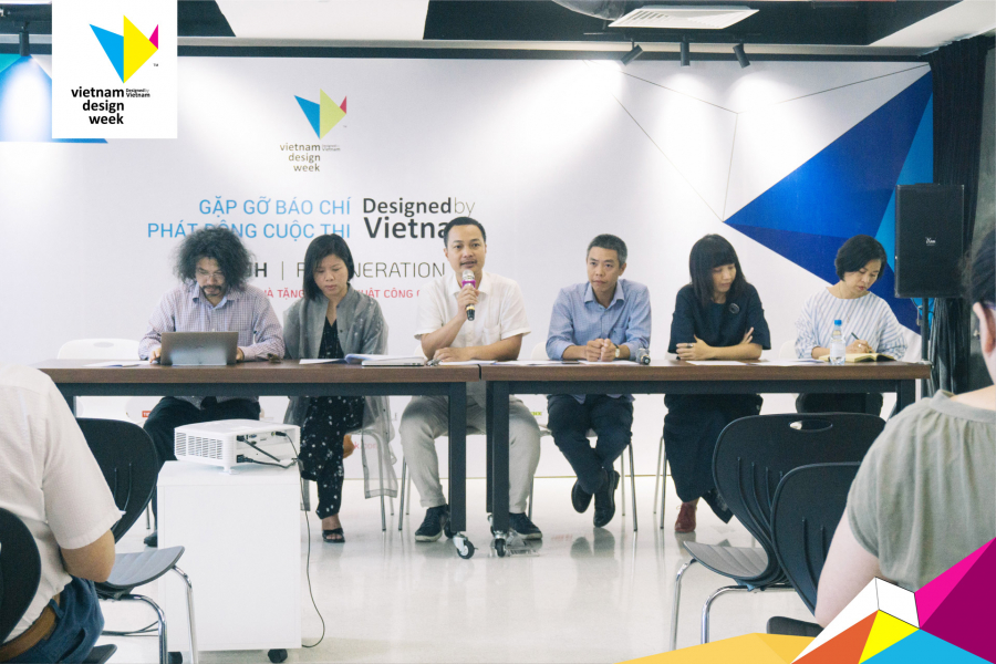 Buổi gặp gỡ báo chí của những người đại diện Vietnam Design Week 2020. 