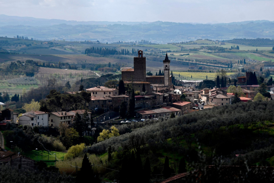Quang cảnh của Vinci, ngôi làng Tuscan nơi Leonardo da Vinci được sinh ra. 