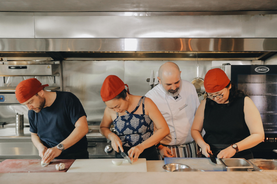Lớp học nấu ăn của chef Franco vào ngày 7/12 vừa qua tại ‘NAMO Italian Restaurant
