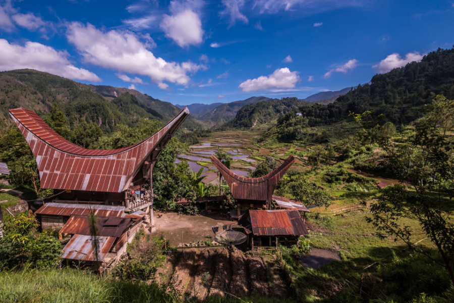 Phong cảnh tráng lệ của vùng núi nơi tộc người Toraja sinh sống