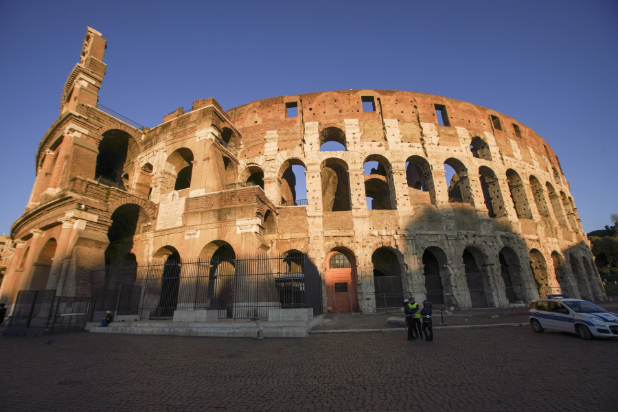 Đấu trường Colosseum vào tháng 3/2020