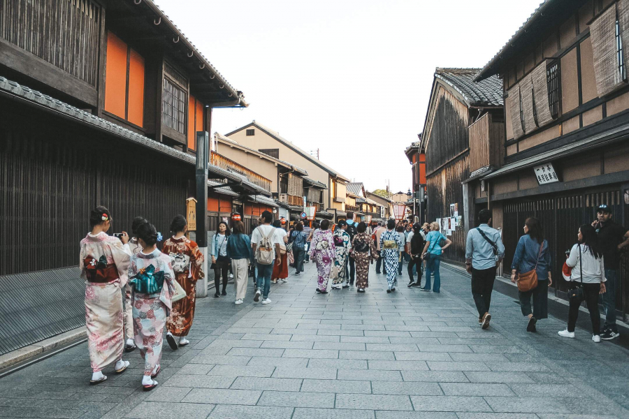 Quận Gion ở Kyoto nổi tiếng với khu phố geisha