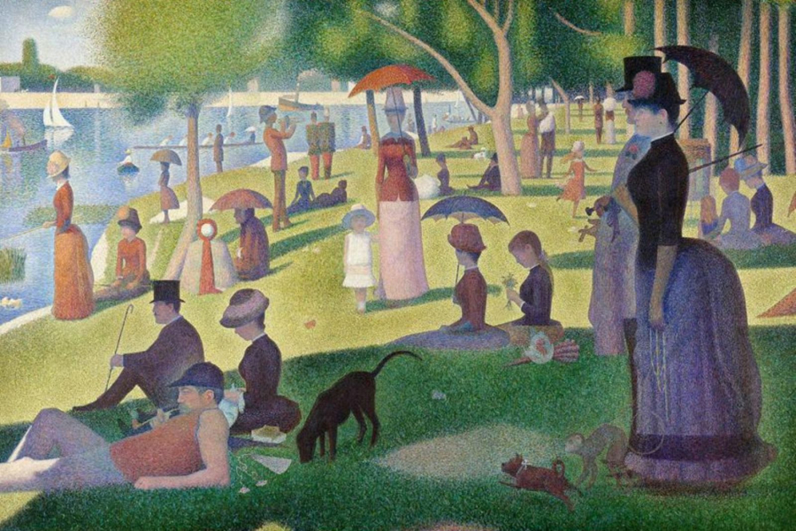 Chiều Chủ nhật trên đảo Grande Jatte (Georges Seurat, 1884)
