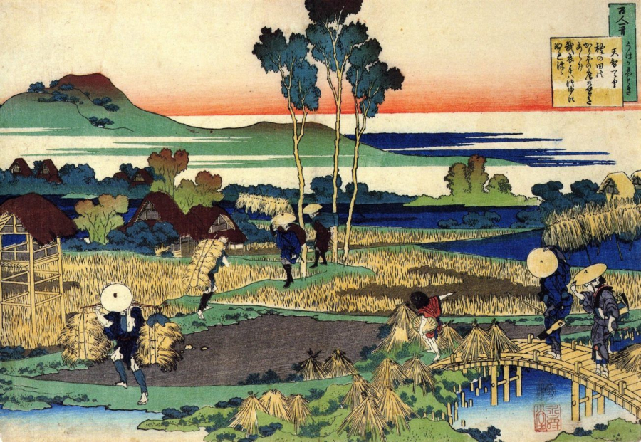 Những người nông dân khi thu về (Katsushika Hokusai)