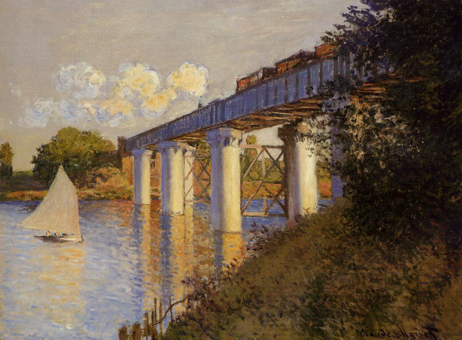 Cầu xe lửa ở Argenteuil (Claude Monet, 1874)