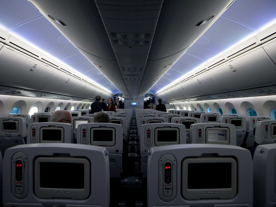 Khoang hành khách của một chiếc máy bay của hãng hàng không lớn nhất Nhật Bản, ANA 