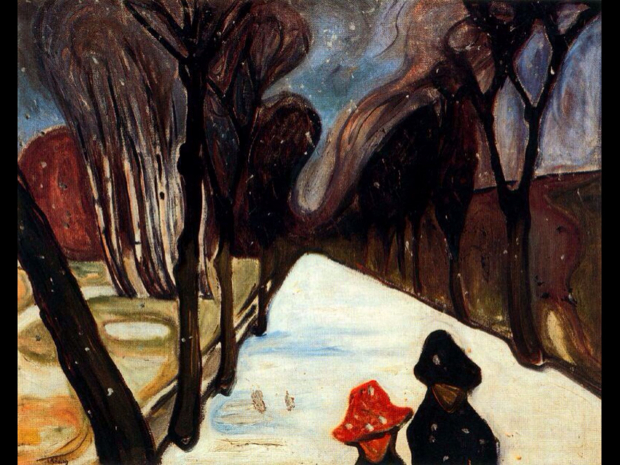 Tuyết mới rơi trên Đại lộ (Edvard Munch, 1906)