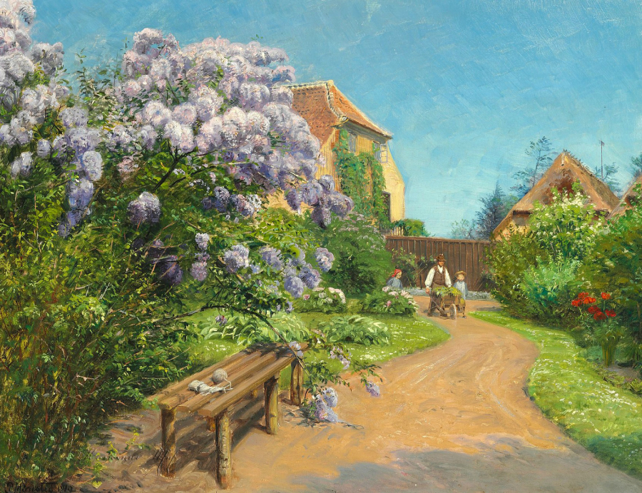 Hoa tử đinh hương mùa xuân (Peder Mork Mønsted, 1912)
