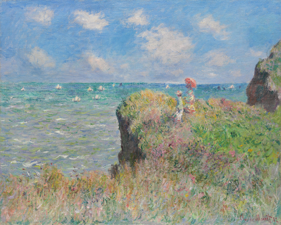 Đi dạo bên vách đá Pourville (Claude Monet, 1882)