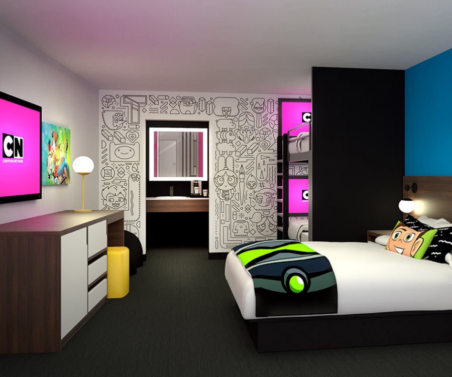 Một phòng ngủ với thiết kế cảm hứng từ loạt phim hoạt hình đình đám Ben 10.