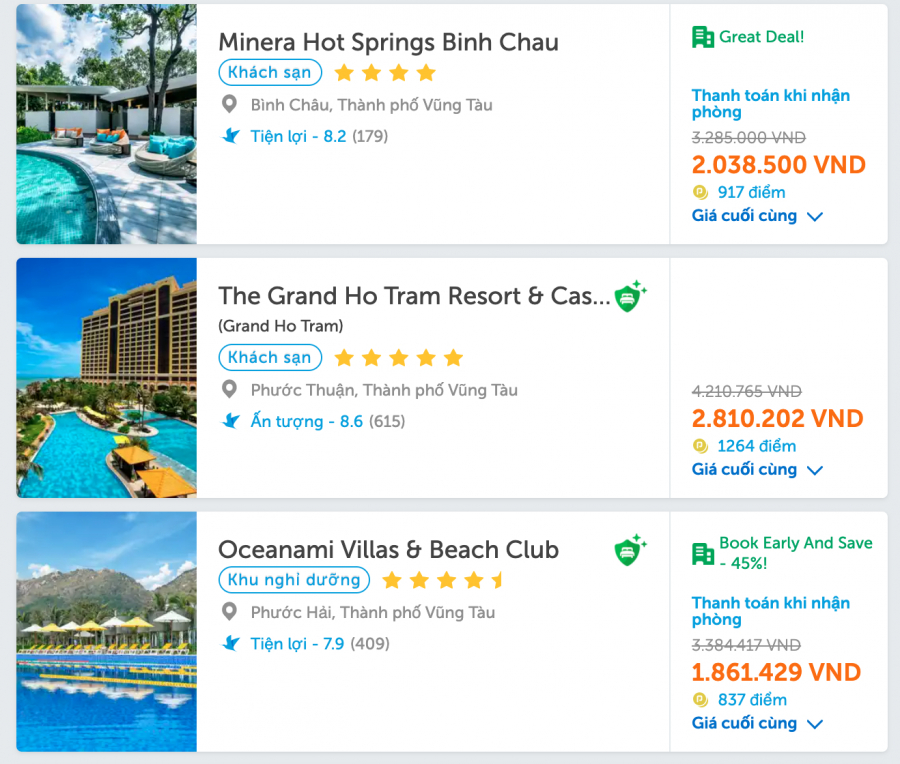 Các khách sạn, resort hạng sang Vũng Tàu đồng loạt giảm giá mạnh