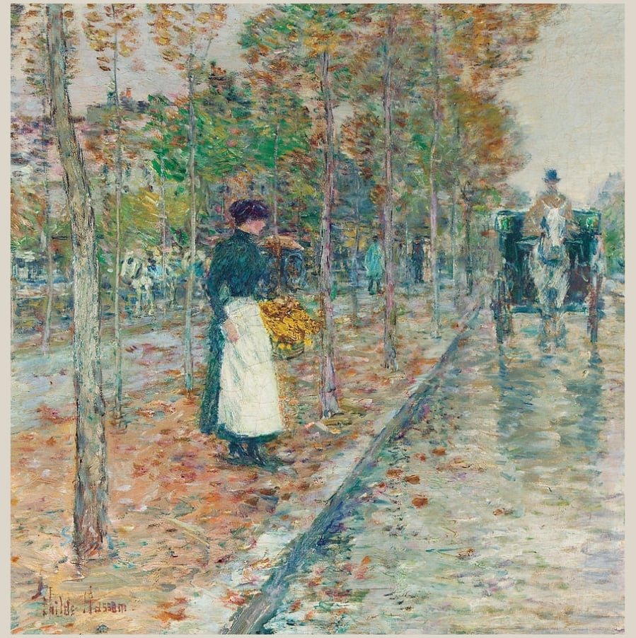 Đại lộ Mùa thu ở Paris (Childe Hassam, 1886-89)