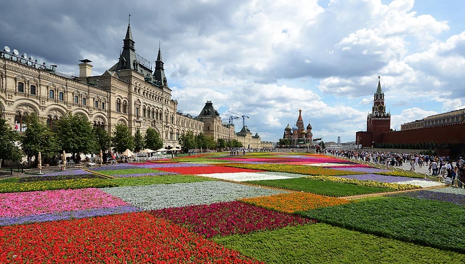 Rực rỡ thảm hoa khổng lồ trên quảng trường Đỏ