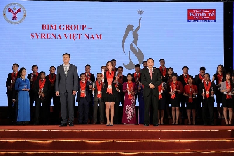 Bim Group - Syrena Việt Nam nhận giải thưởng Thương hiệu mạnh Việt Nam 2016